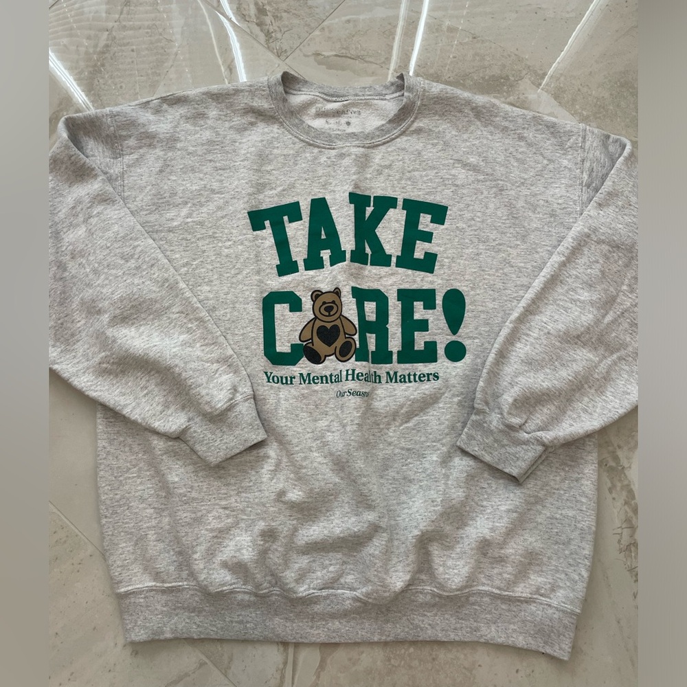 Take Care Grey Crewneck